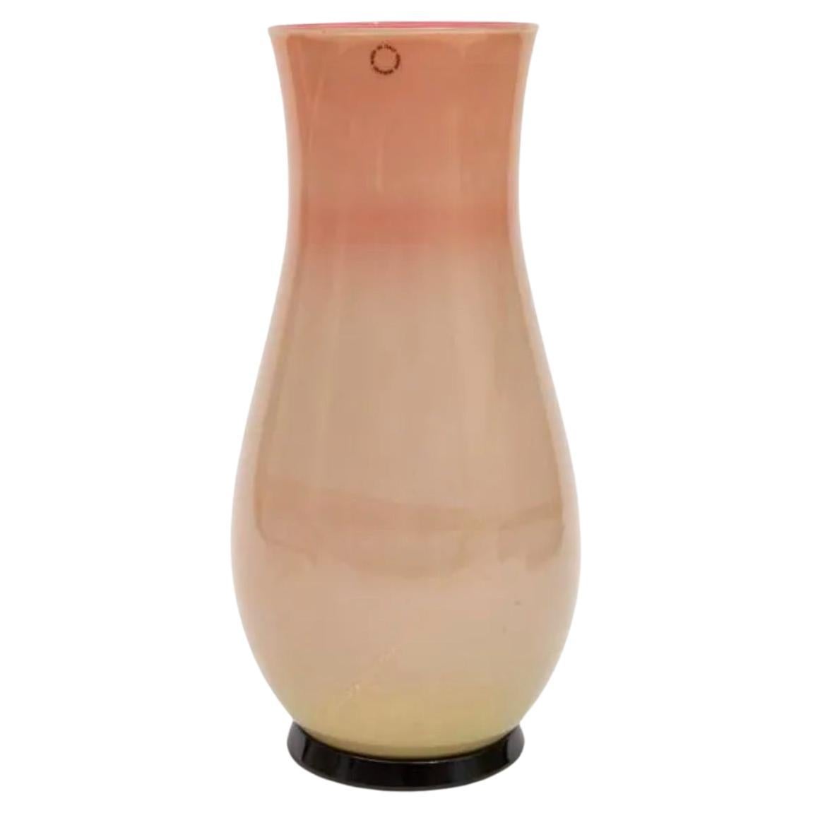 Vase Venini à feuilles d'or de Tomaso Buzzi