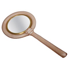 Venini hand mirror twisted glass. c1930