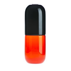 Venini Happy Pills 027.29 Glass Sculpture, Orange & Black Design Fabio Novembre
