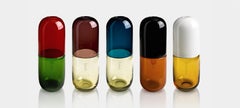 Venini Happy Pills 027.29 Glass Sculpture, Violet & Pagliesco - Fabio Novembre