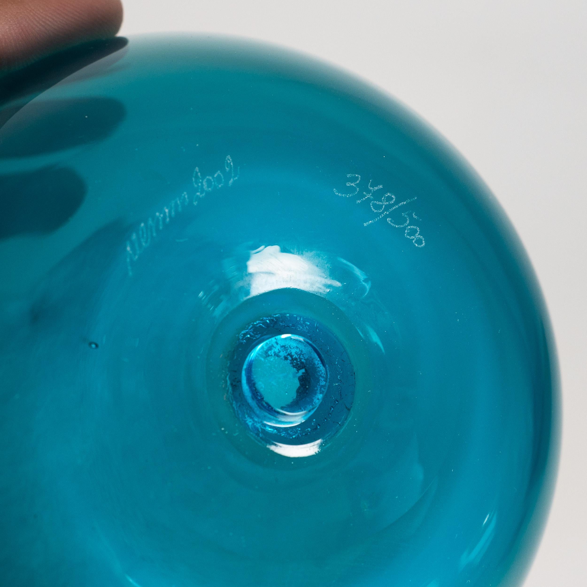 Venini Clessidra Acquamarina/Giallo Zolfo Edizione Limitata pz. 378/500 anno 2002 In condizioni ottime in vendita a Venezia, IT