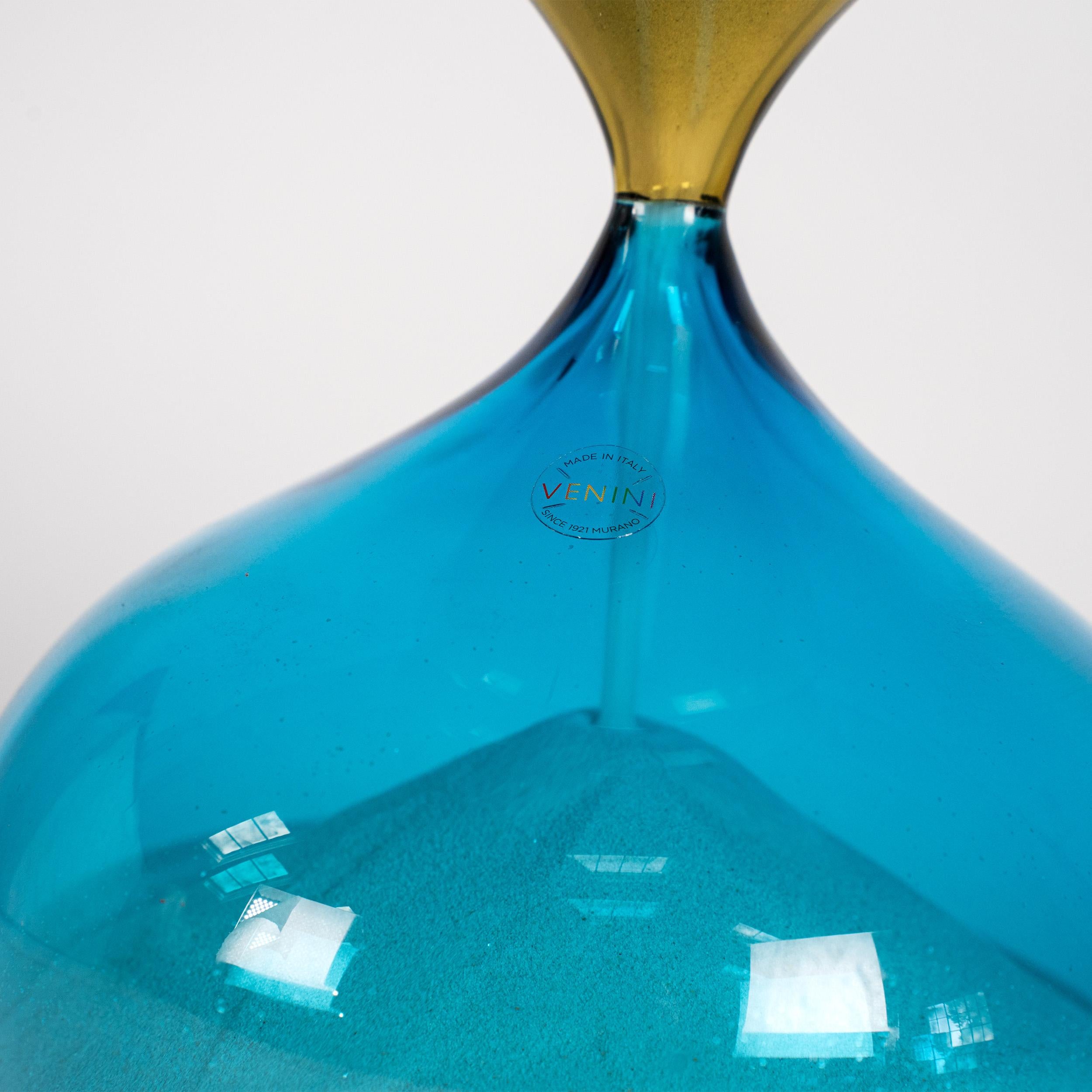 italien Venini Sablier Bambou/Aquamarine Edition Limitée pcs 27/199 année 2016 en vente