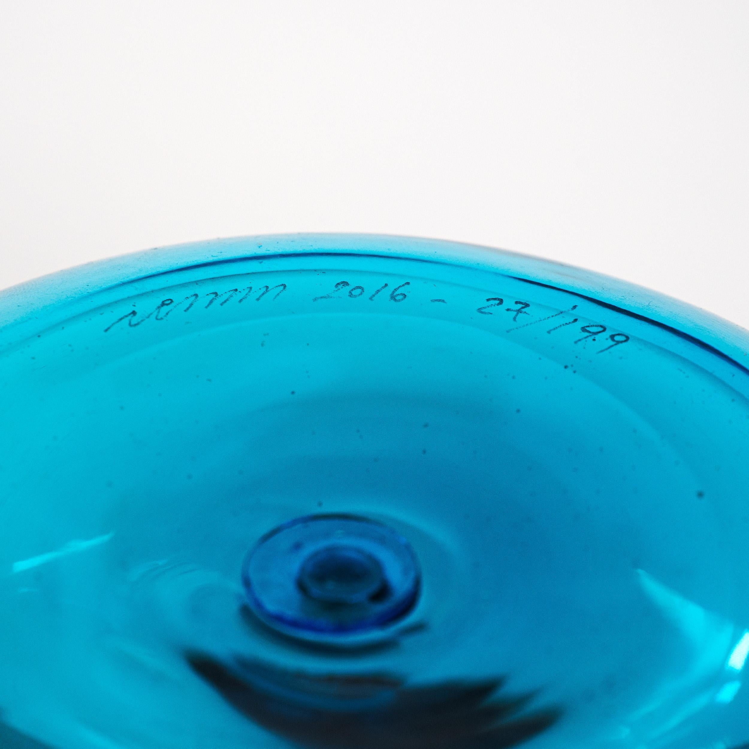 Venini Sablier Bambou/Aquamarine Edition Limitée pcs 27/199 année 2016 Excellent état - En vente à Venezia, IT