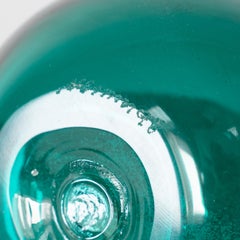 VENINI « Hourglass » vert et bleu, signée 1998, fabriquée en Italie