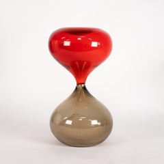 VENINI Hourglass Grey/Red Limited Edition pcs 61/199 year 2016