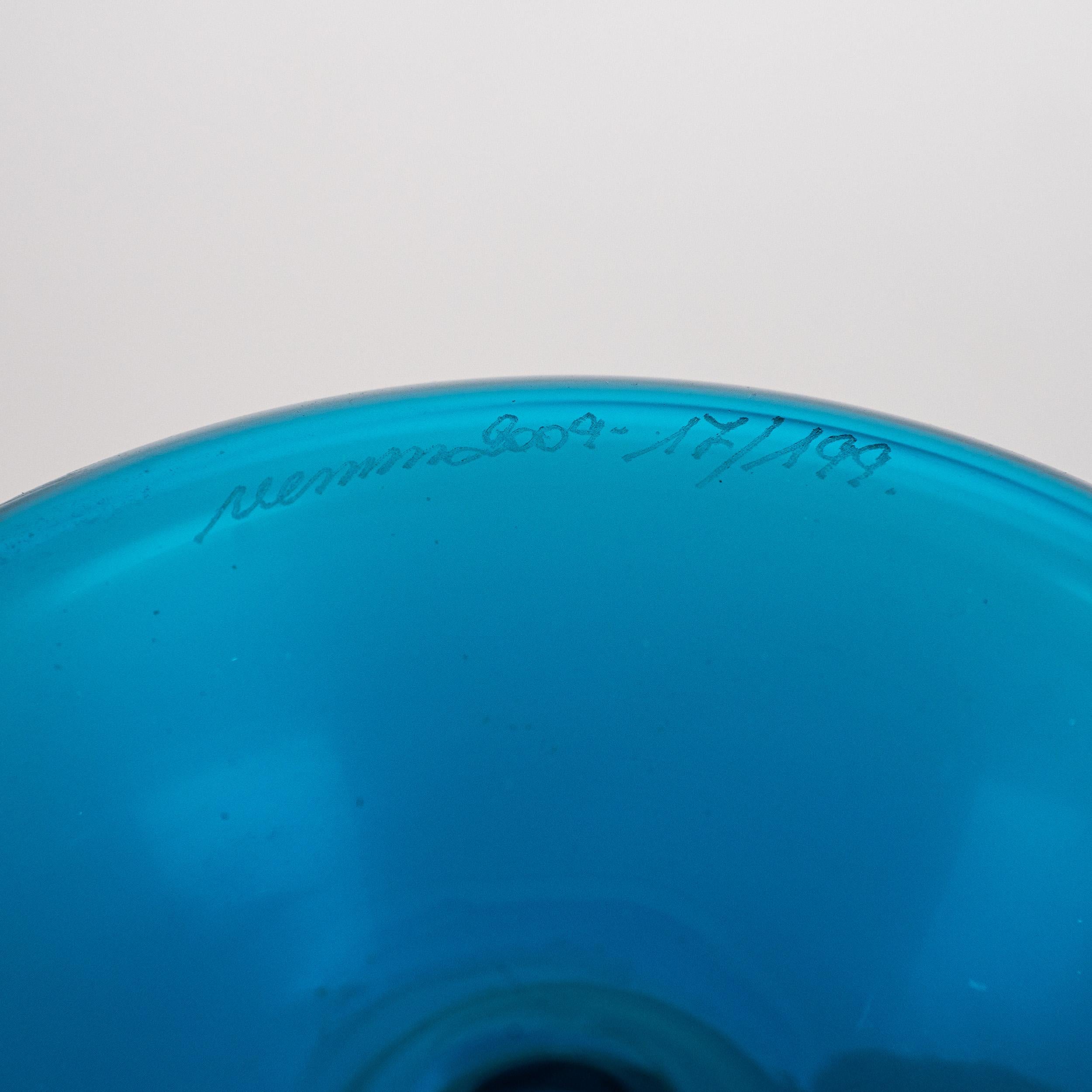 Venini Clessidra Arancione/Acquamarina Edizione Limitata pz 17/199 anno 2009 In condizioni ottime in vendita a Venezia, IT