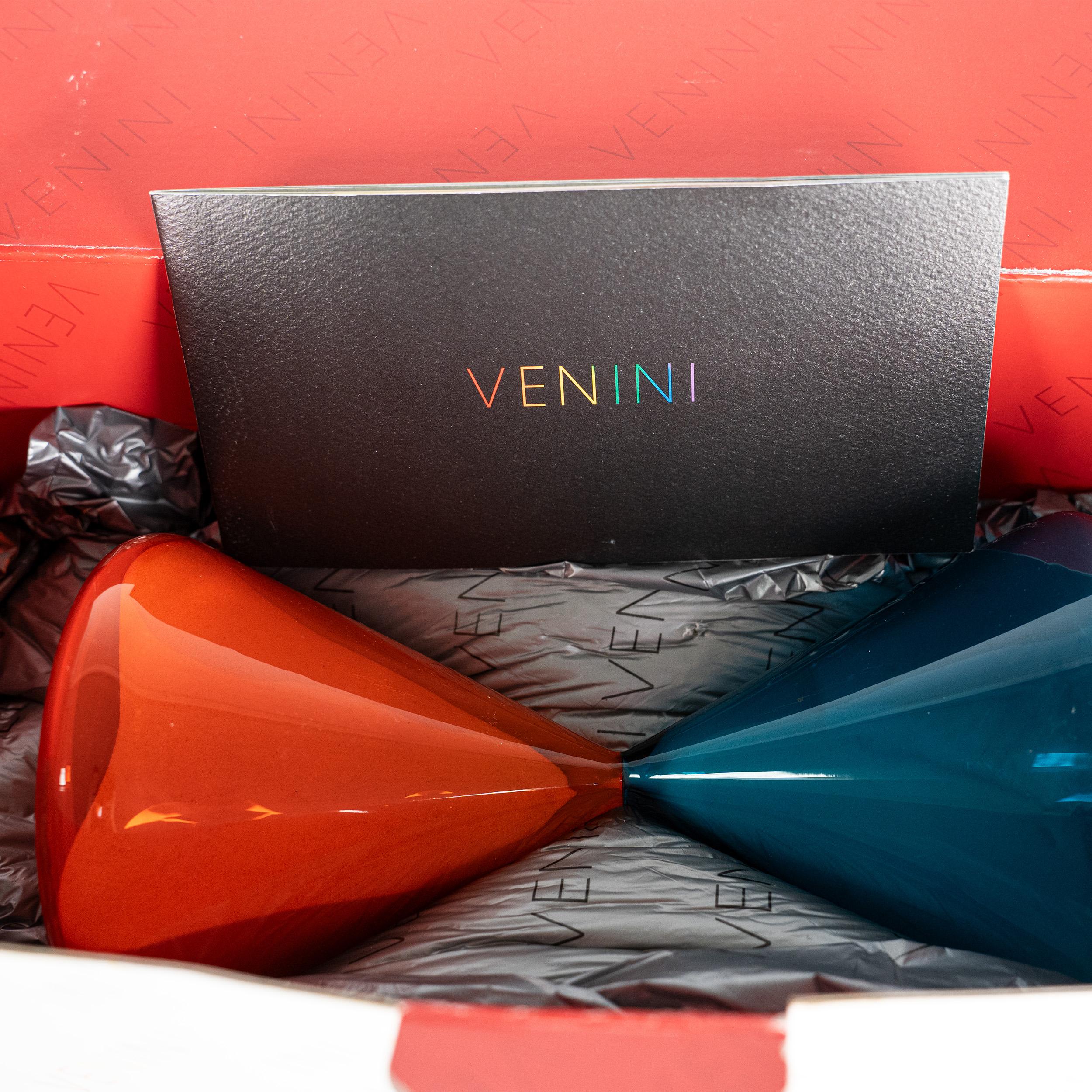 XXI secolo e contemporaneo Venini Clessidra Arancione/Acquamarina Edizione Limitata pz 17/199 anno 2009 in vendita