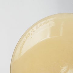 Jarrón de cristal de Murano «Idalion Ivory» de VENINI, firmado en 2007 por Alessandro Mendini, Italia