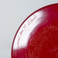Jarrón de cristal de Murano «Idalion Red» de VENINI, firmado en 2006 por Alessandro Mendini, Italia