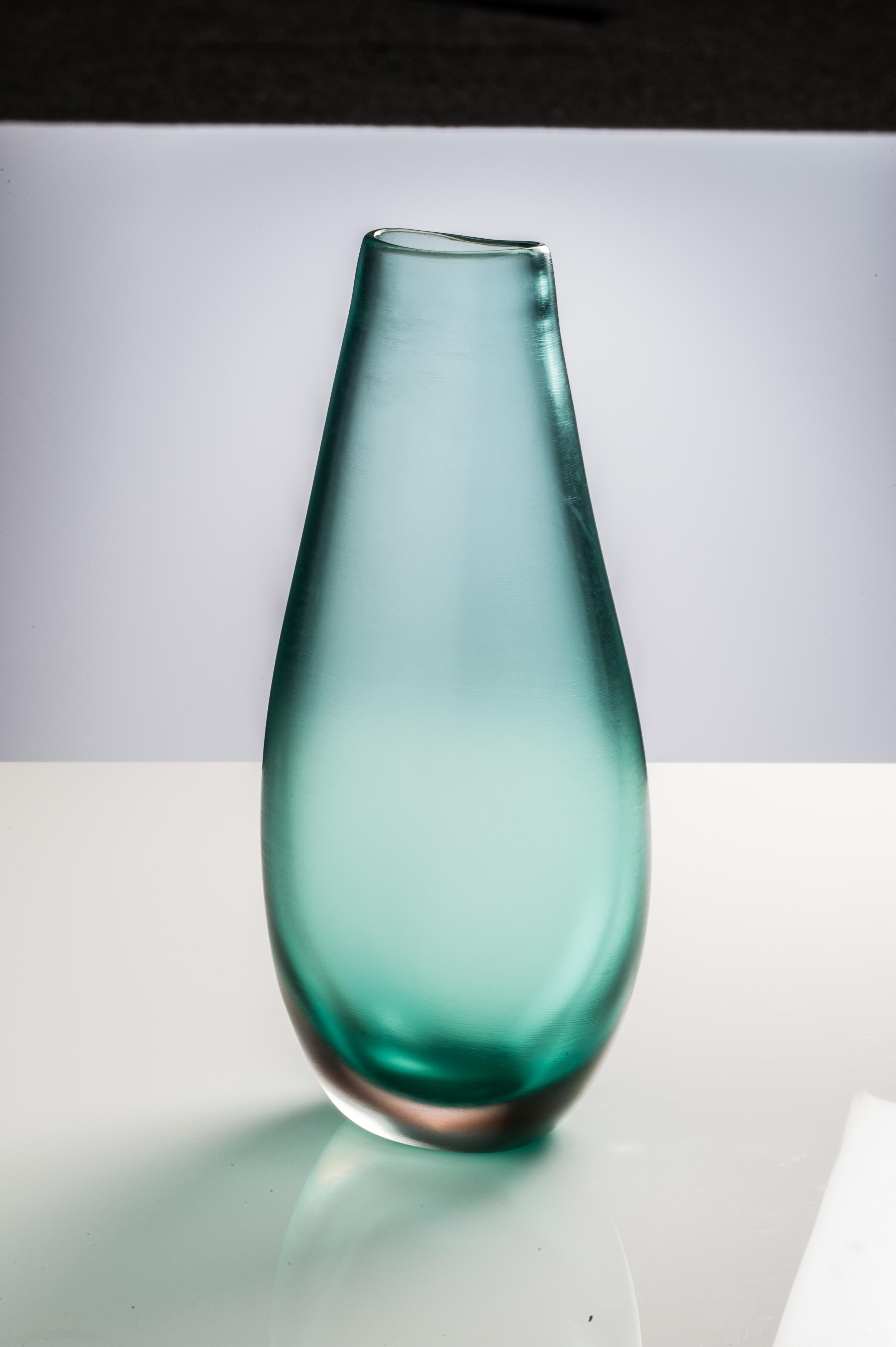 Venini Incisi vase in water by Paolo Venini. Numbered Edition For Year.

Color: Water 
Dimensions: Ø 11 cm, H 32.5 cm
Year of manufacture: 1956
Code: 722.12.