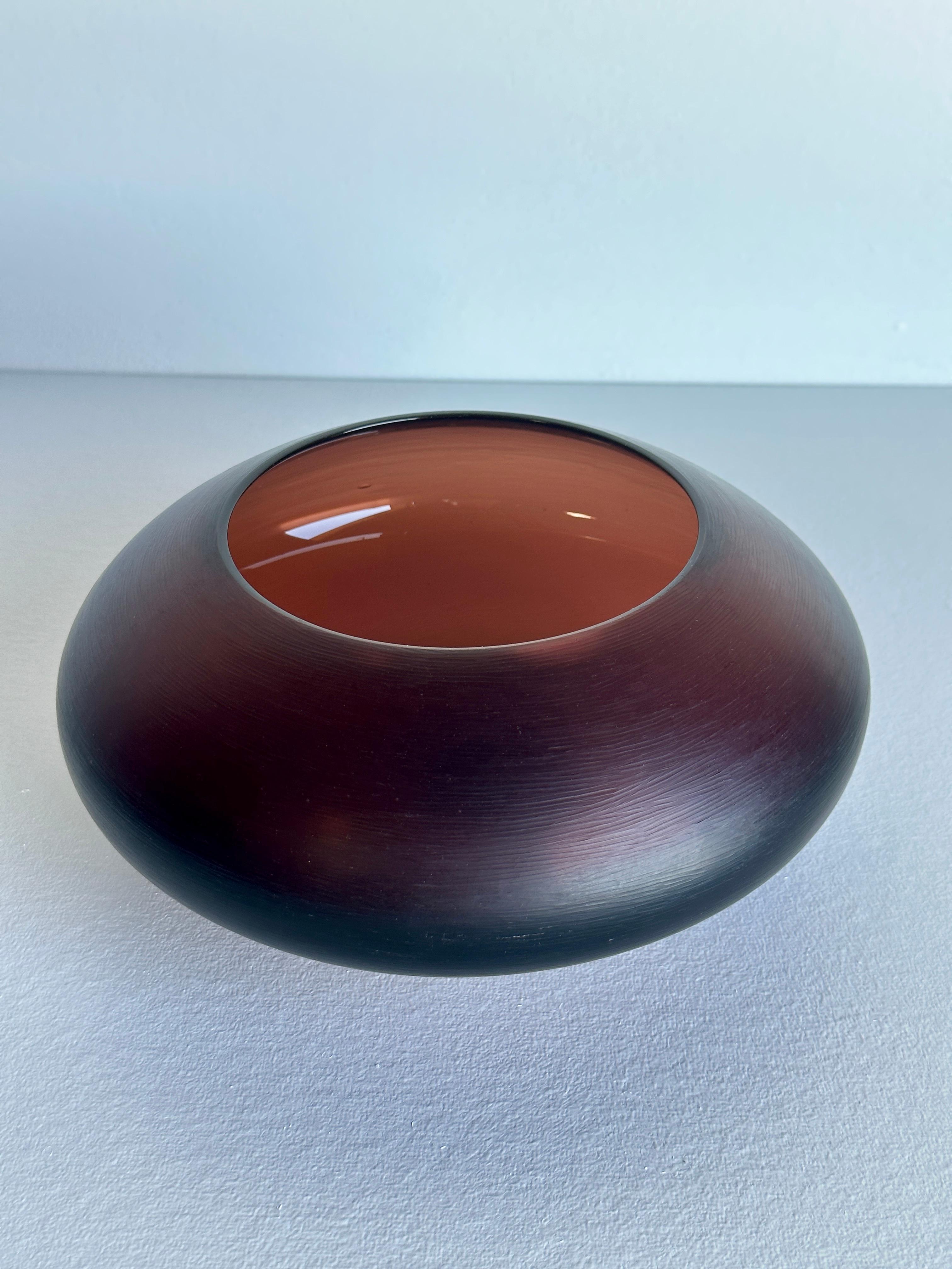 Moderne Venini Inciso Bol en verre italien en vente