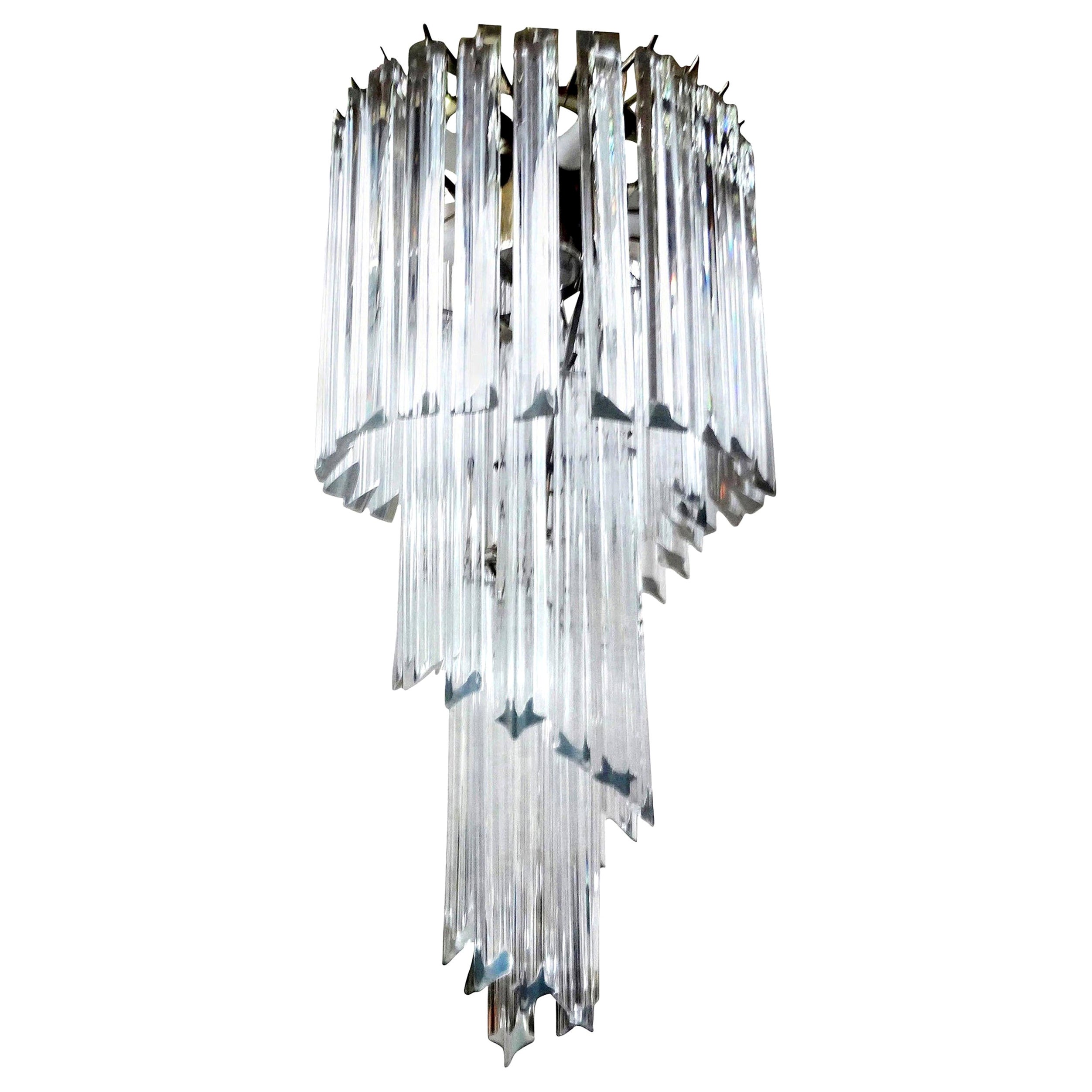 Lustre en spirale d'inspiration Venini de Murano