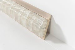 Plafonnier italien Venini en verre sculpté avec cadre métallique