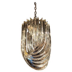 Venini Italian Mid-Century Curly Chandelier
