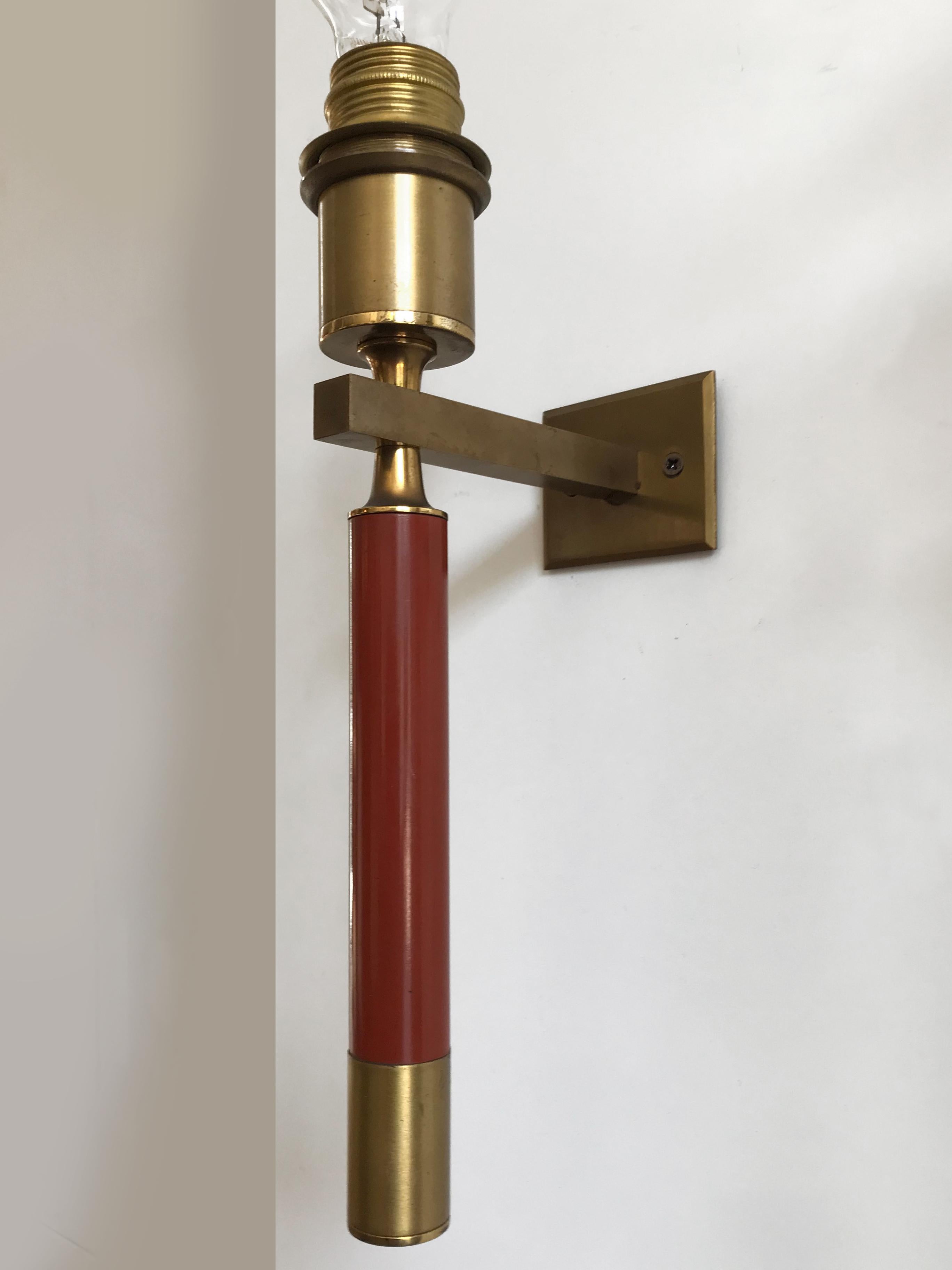 Venini Italian Midcentury Murano Glass Brass Wall Lamps Sconces 1950s 11