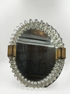 Venini Italian Twisted Glass Vanity Mirror