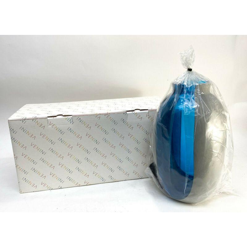 Venini Koori Aquamarine and Concrete Vase by Babled, Unwrapped in Box For Sale 2