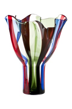 Venini Kukinto Glass Vase in Multi-Color by Timo Sarpaneva