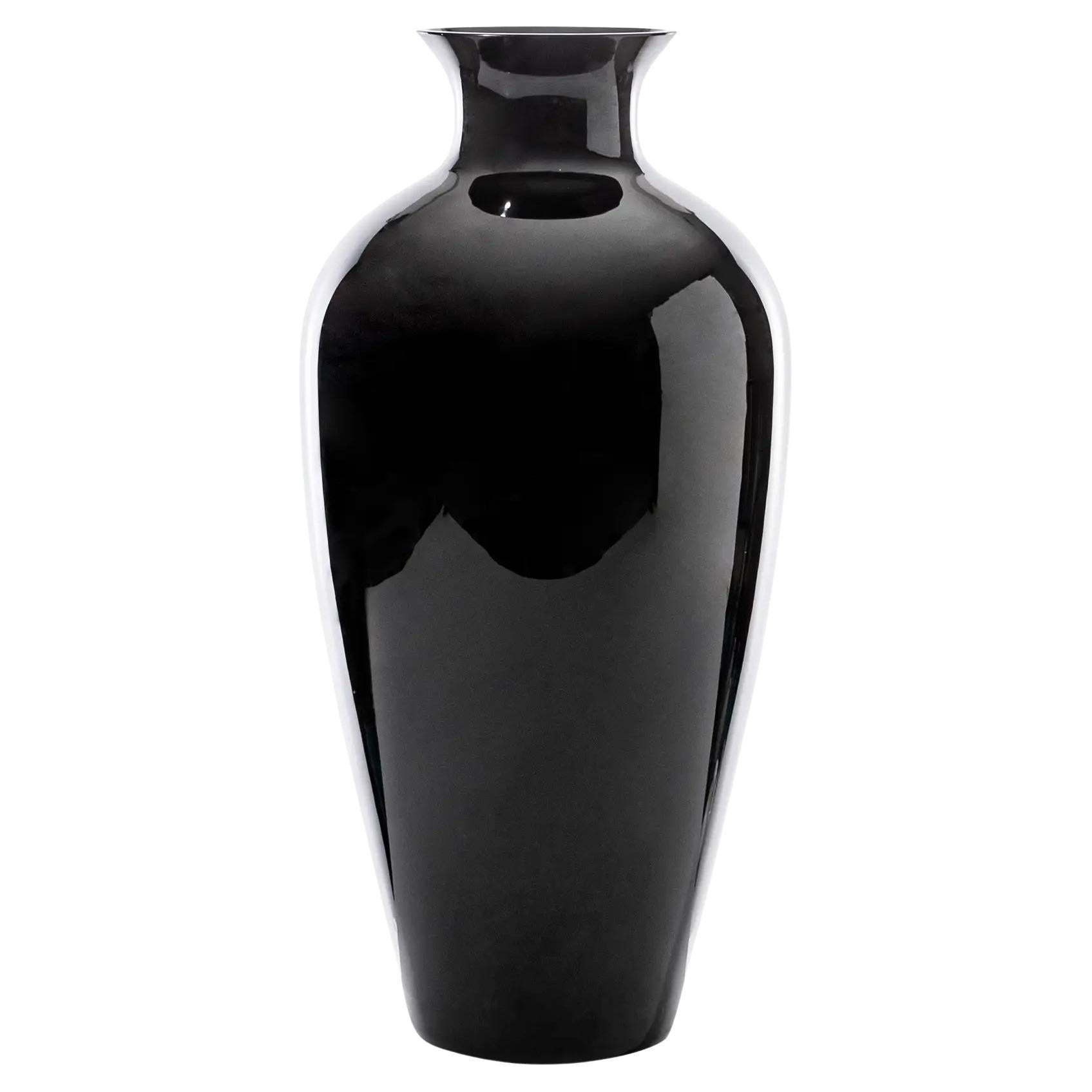 Venini Labuan 706.01 Glossy Black – Glass Vase – Damiani