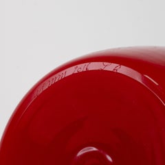 VENINI Lady High Red Murano Glass, Signed 2016, handmade in Italy
