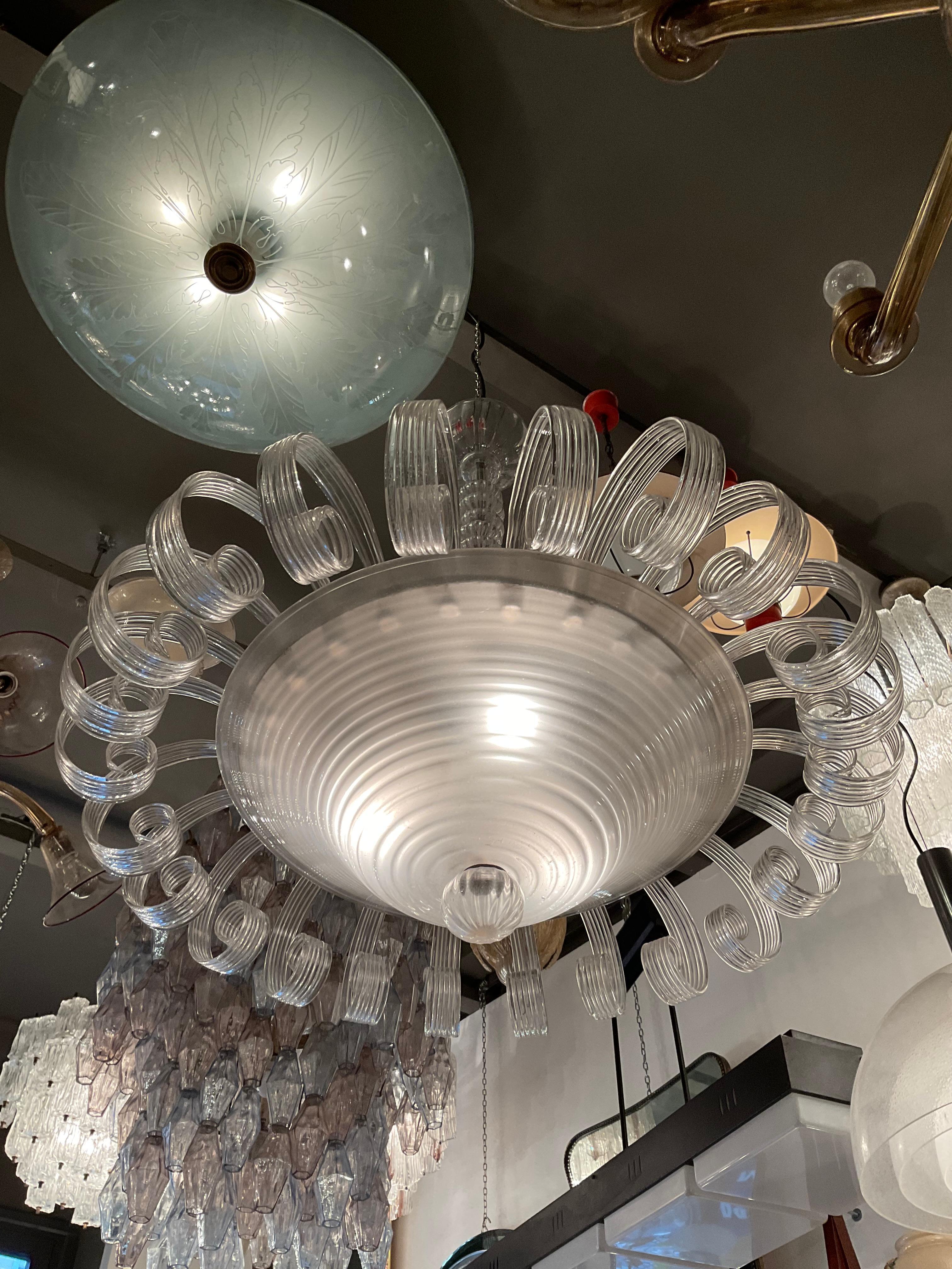 VENINI - 1930s Chandelier - Art Deco - MURANO - Made in ITALY For Sale 4
