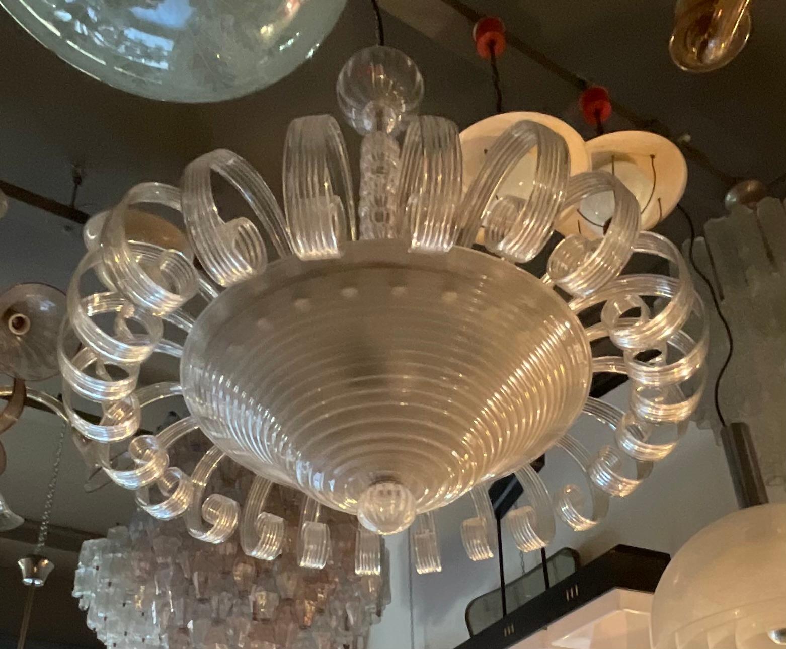 Other VENINI - 1930s Chandelier - Art Deco - MURANO - Made in ITALY For Sale