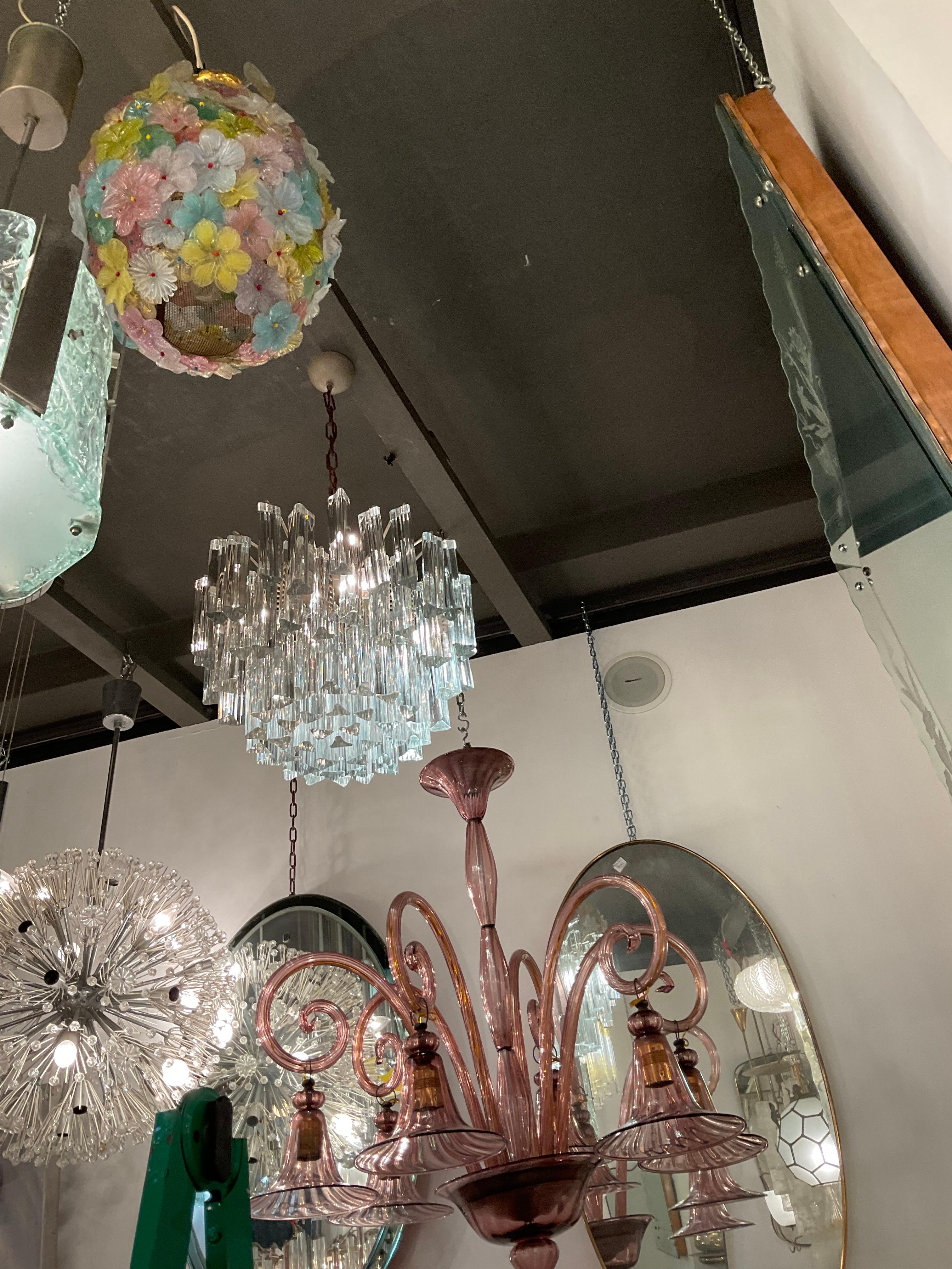 VENINI - Lustre modèle TRILOBI - Verre de Murano - ITALIE 1950 en vente 5