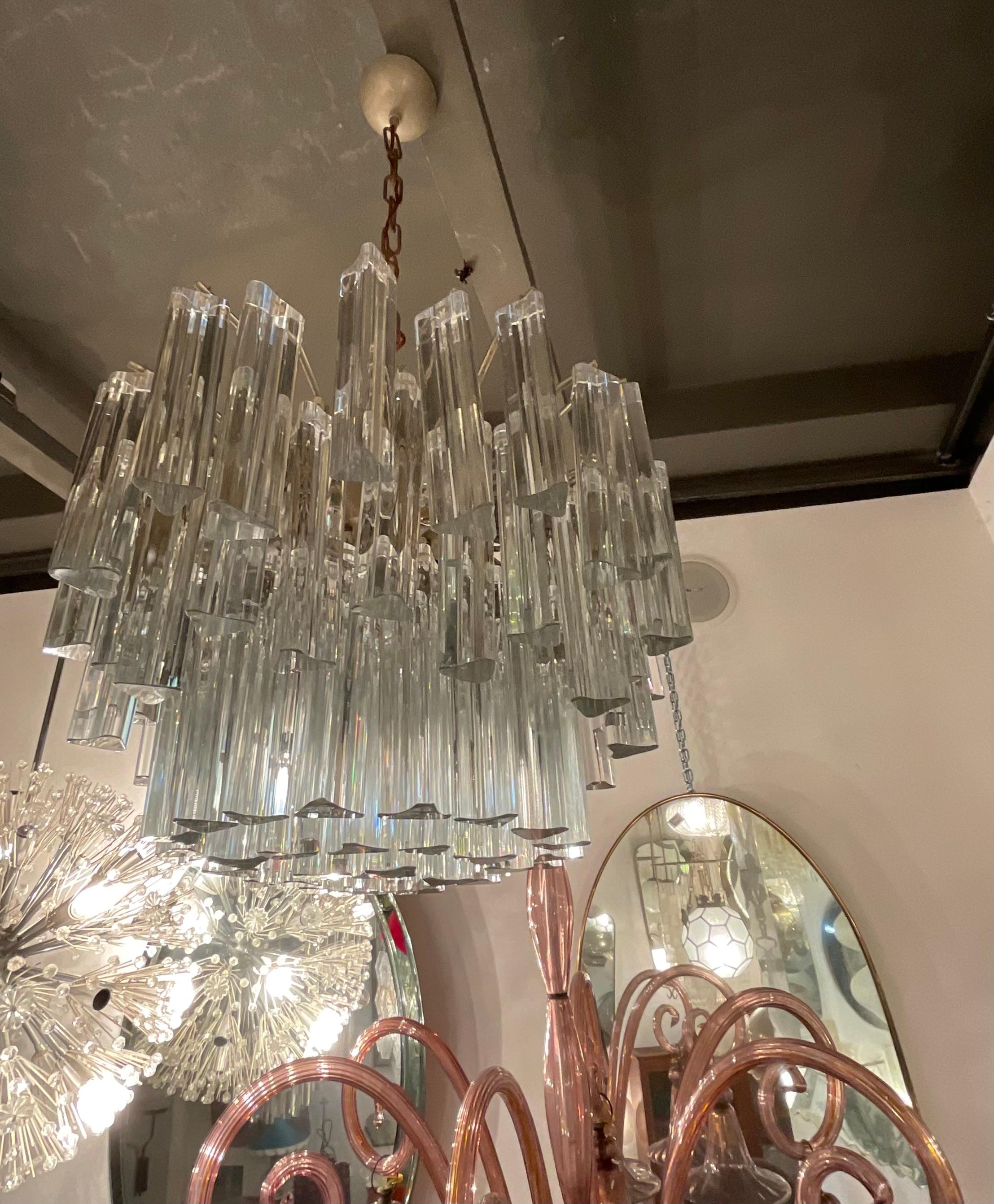 VENINI - Lustre modèle TRILOBI - Verre de Murano - ITALIE 1950 en vente 7