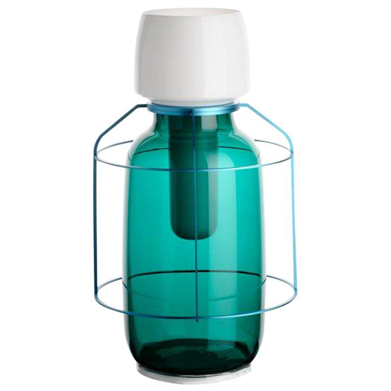 Venini Lanterne Marine I Vase in Milk White and Green by Barber 
Osgerby