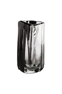 Venini Large Black Belt Verre triangulaire en cristal et noir par Peter Marino