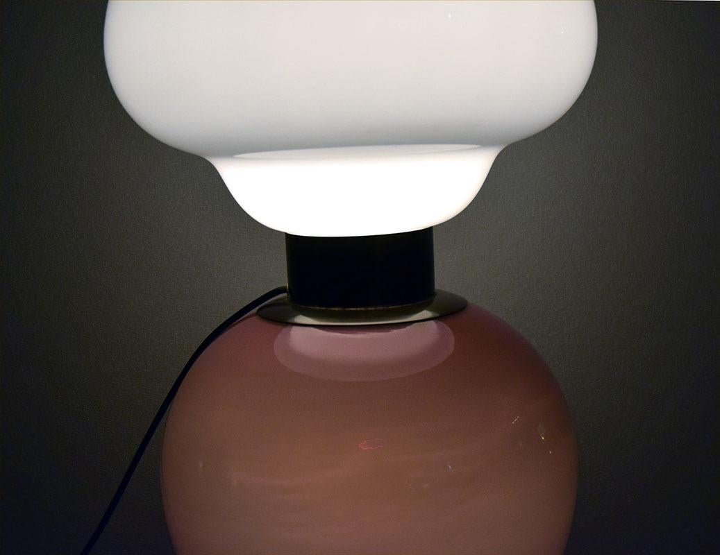 Murano Glass Venini large floor lamp ‘Petrolione’, 1960s For Sale