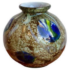 Venini Große kugelförmige Vase aus Murano-Glas 1907er