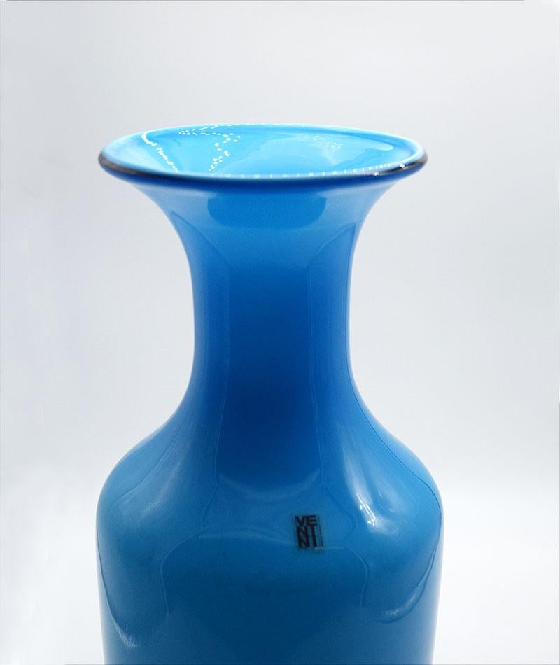 Venini Large Opalino Vase, 1970s For Sale 2