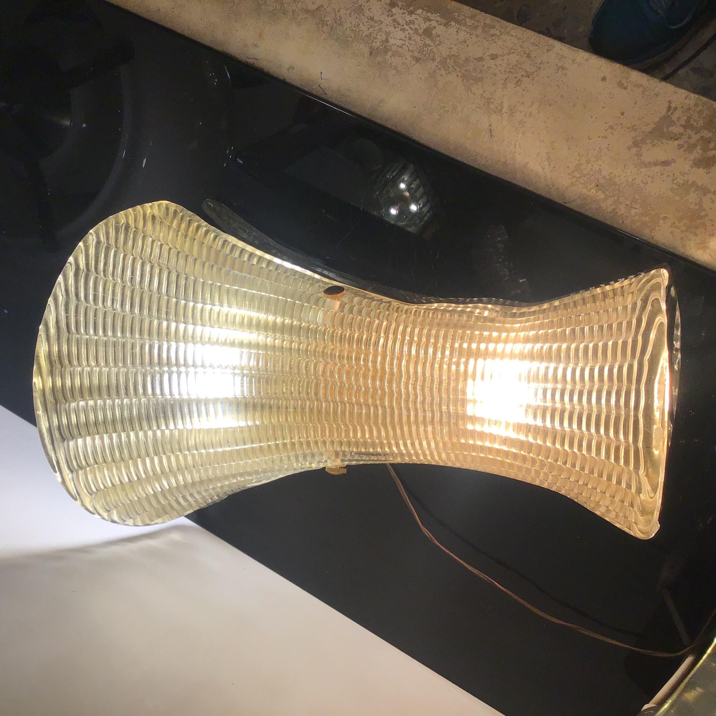 Mid-20th Century VENINI Large Sconce Gold Murano Glass Brass 1950 Italy  For Sale