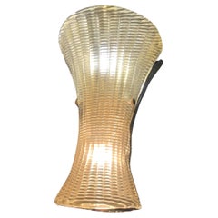 Retro VENINI Large Sconce Gold Murano Glass Brass 1950 Italy 