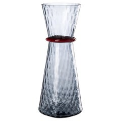 Venini Large Tiara Vase in Grape and Red Glass by Francesco Lucchese