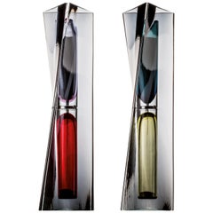 Venini Limited Edition Ando Time Hour Glass Set in Grape by Tadao Ando