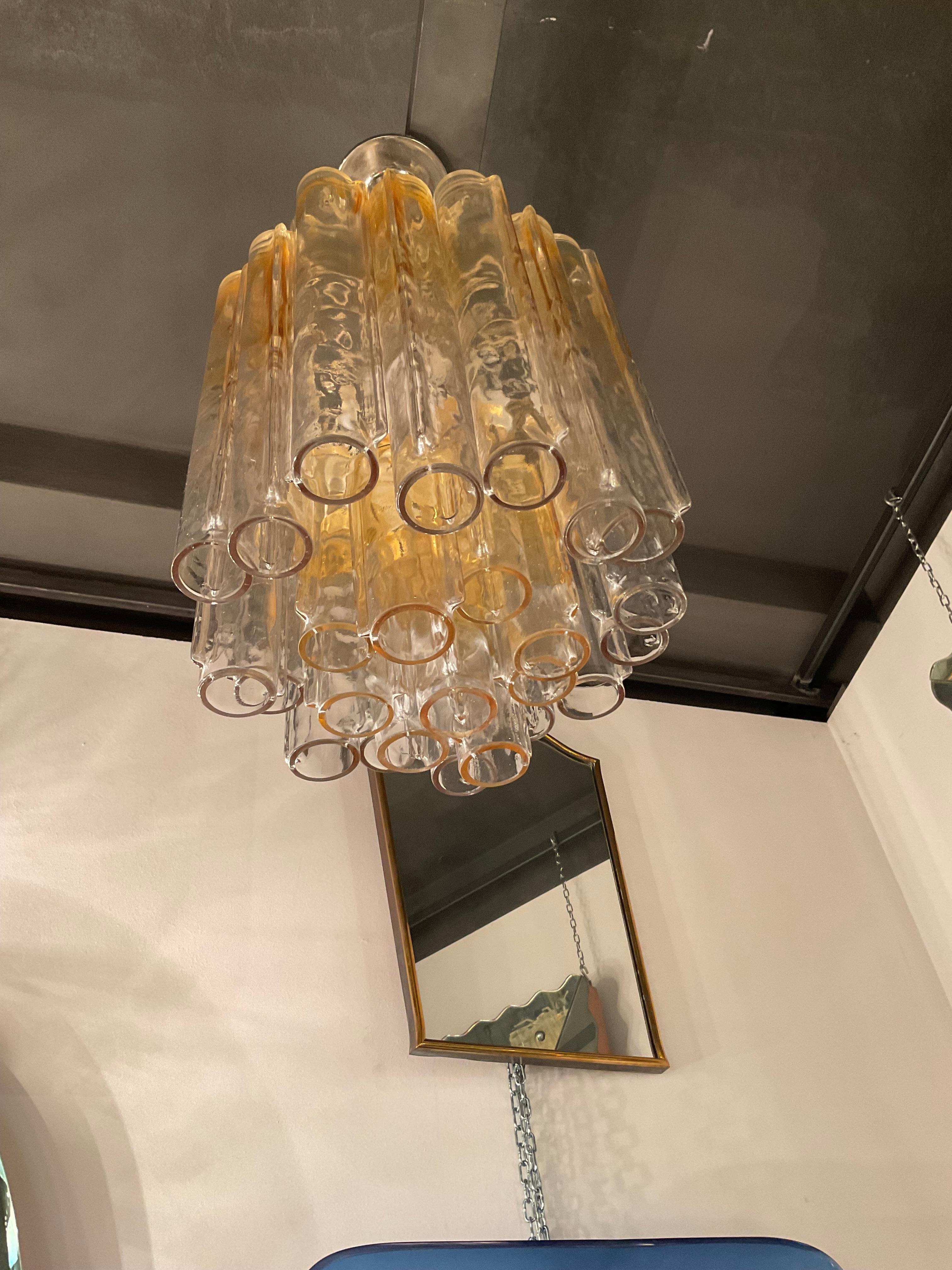 Murano Glass VENINI - Ludovico Diaz de Santillana - Calze model chandelier - MURANO 1970 For Sale