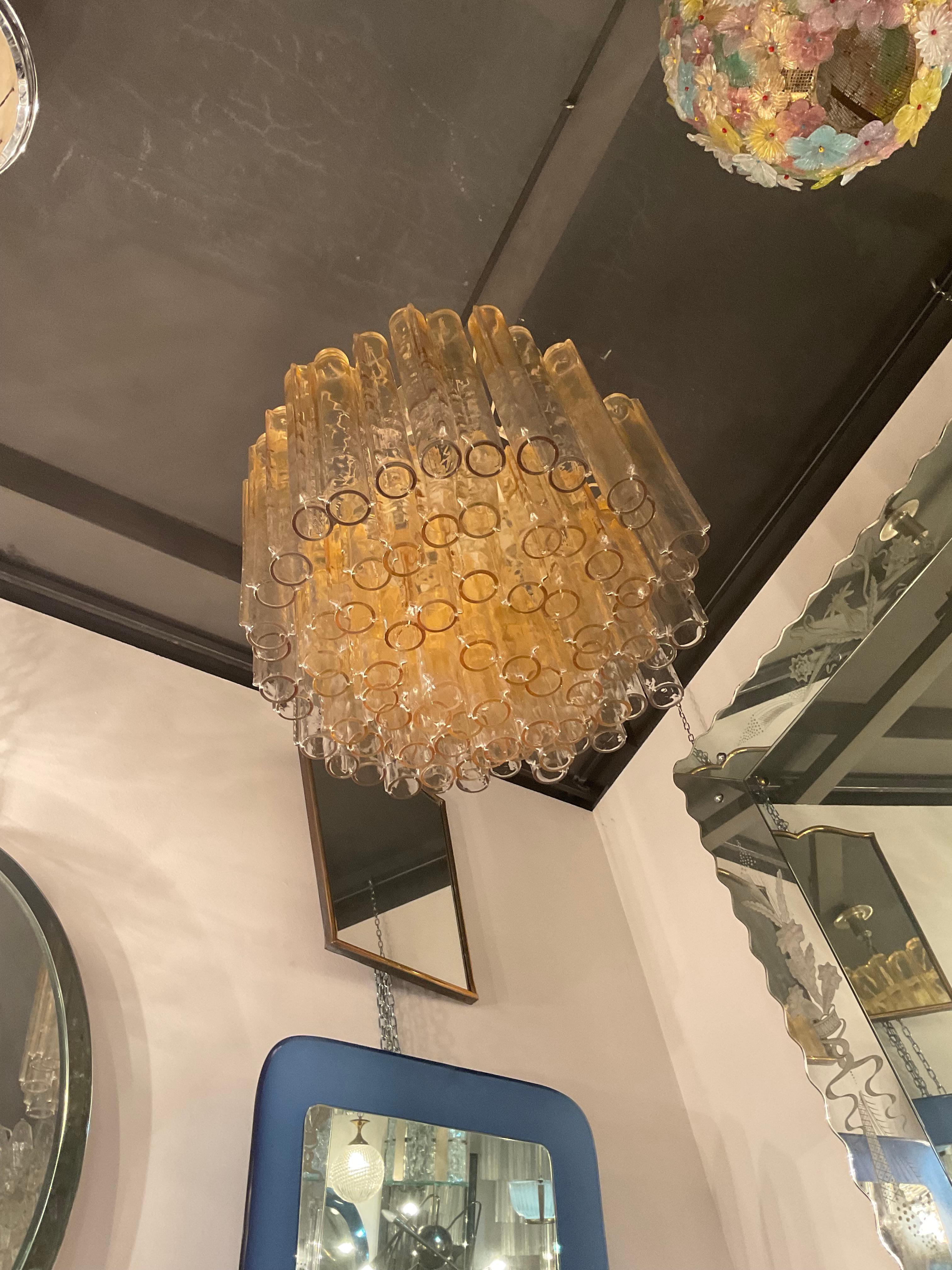 VENINI - Ludovico Diaz de Santillana - Lampadario modello calze - Murano 1970 Italian en venta