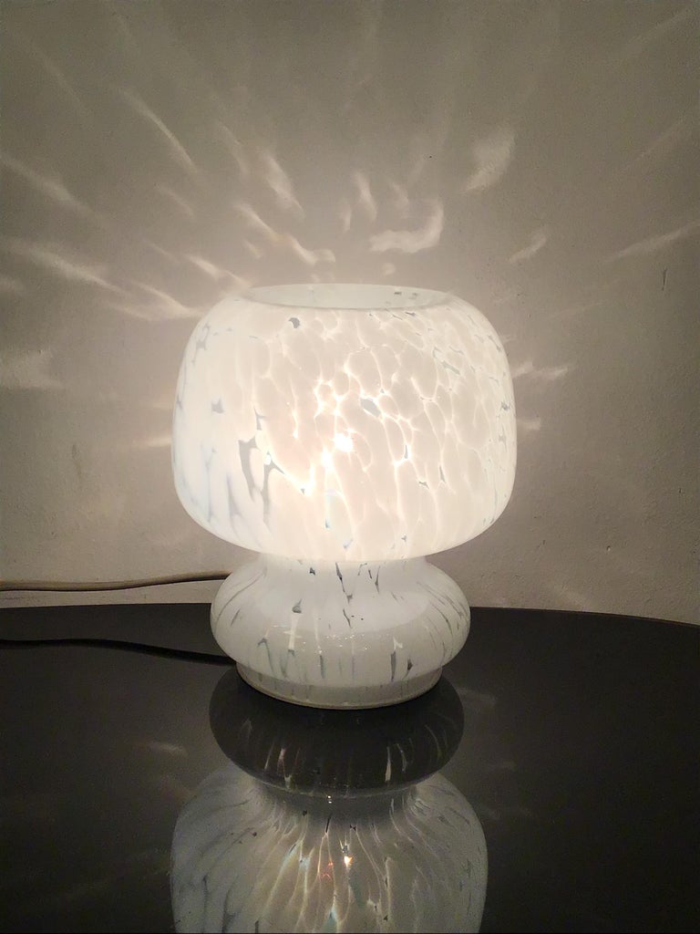 Venini Mazzega Table Lamps Murano Glass Metal 1960 Italy at 1stDibs