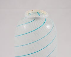 Venini Mezza Filigrana Vase by Tomaso Buzzi, Art Glass, Italy, 1932