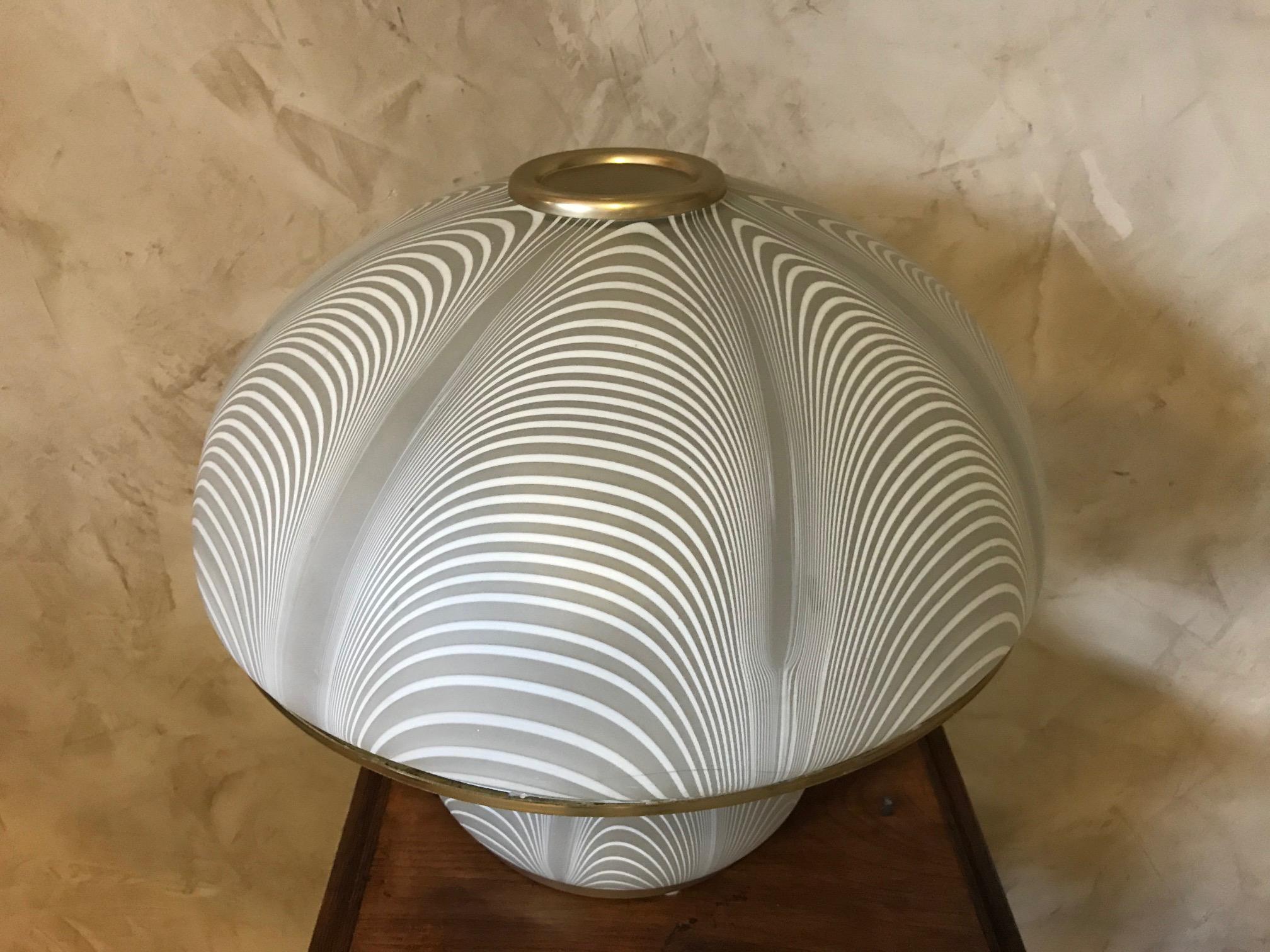 Late 20th Century Venini Mid-Century Italian Murano Glass Table Lamp, 1970s