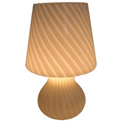 Venini Mid-Century Modern Italienische Pilz-Tischlampe aus Muranoglas, 1970er Jahre