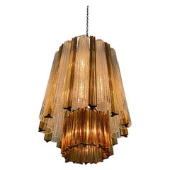 Venini Lustre en verre de Murano moderne du milieu du siècle