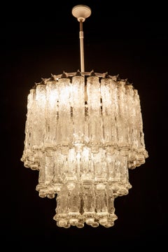 Midcentury Murano Art Glass Chandelier, Aureliano Toso, 1950