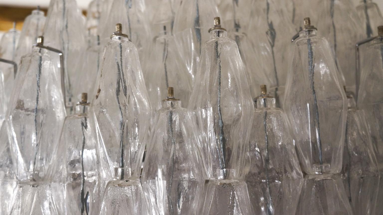 Alberto Donà Mid-Century Modern Crystal Murano Glass Poliedri Chandelier, 1985 For Sale 7
