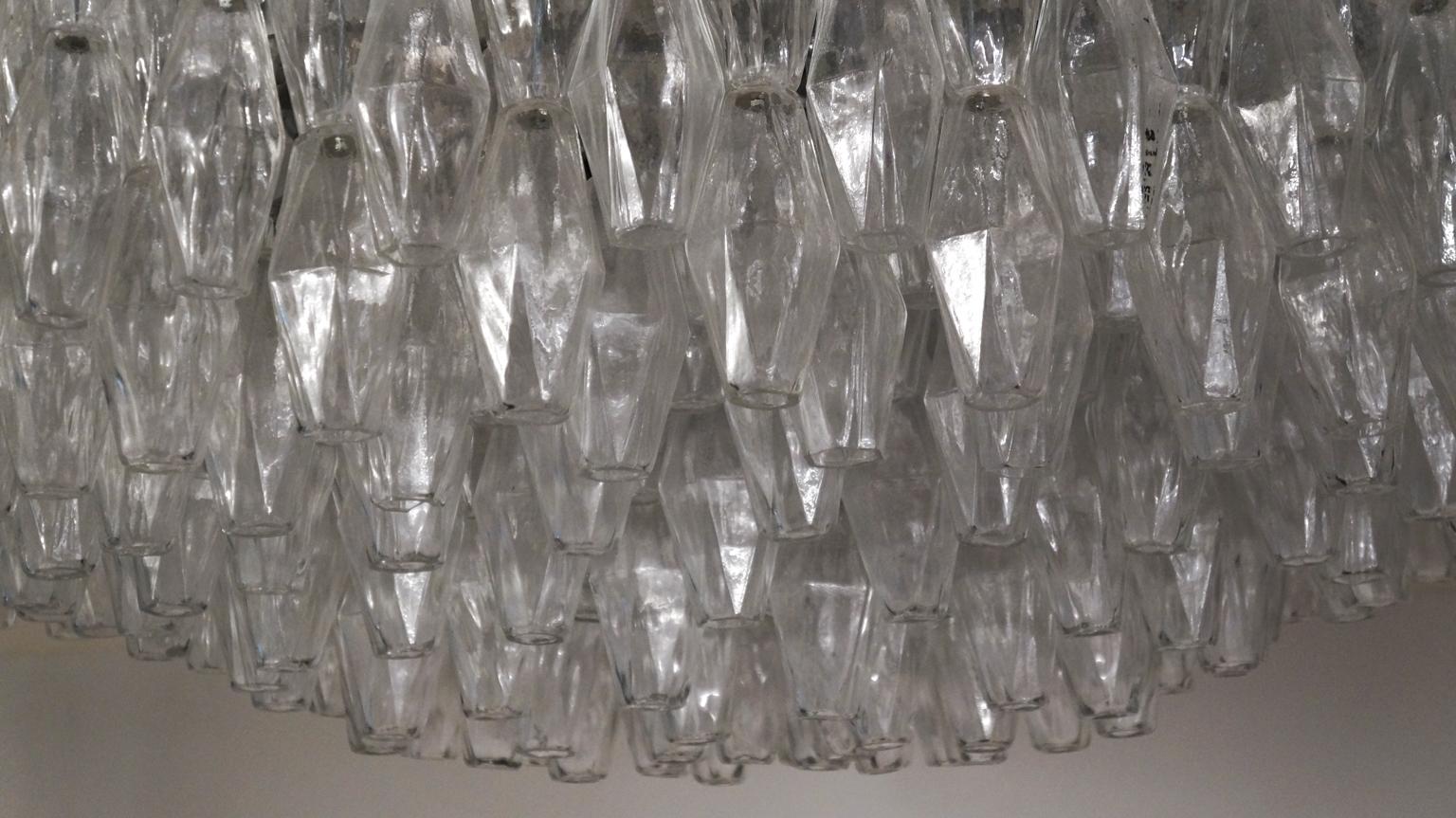 Fait main Lustre Poliedri en cristal de Murano et verre Alberto Donà Modernity, 1985 en vente