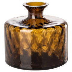 Venini Monofiore Carnevale Short Glass Vase in Tea