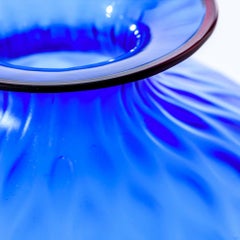Venini Monofiori Balloton 100.18 Medium Sapphire - Glass Vase - Damiani