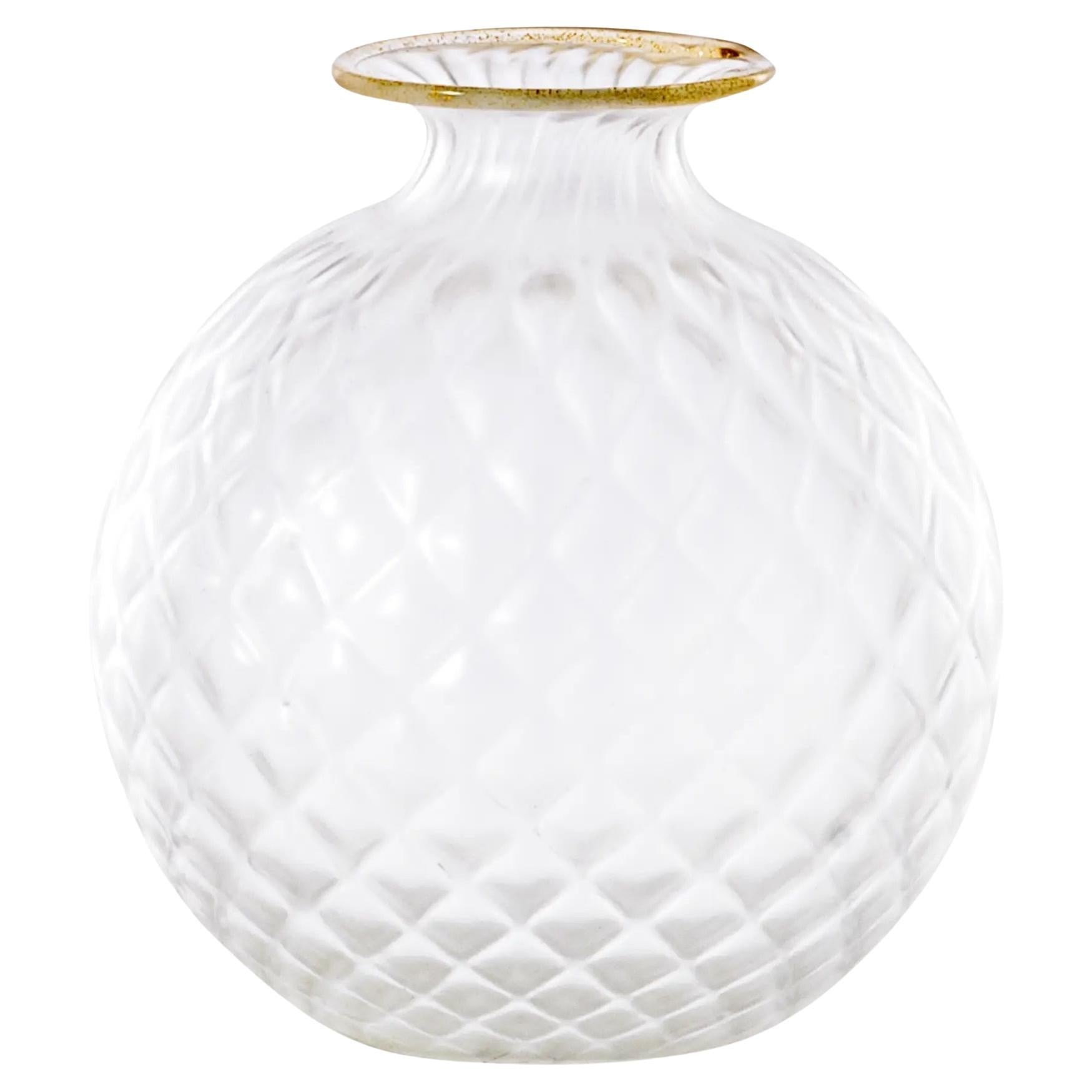 Venini Monofiori Balloton Frozen 100.29 Large Crystal - Glass Vase - Damiani